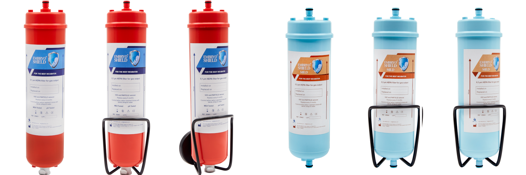 Embryo Shield HEPA Inline Filter & Embryo Shield Mild HEPA Inline Filter<br />
